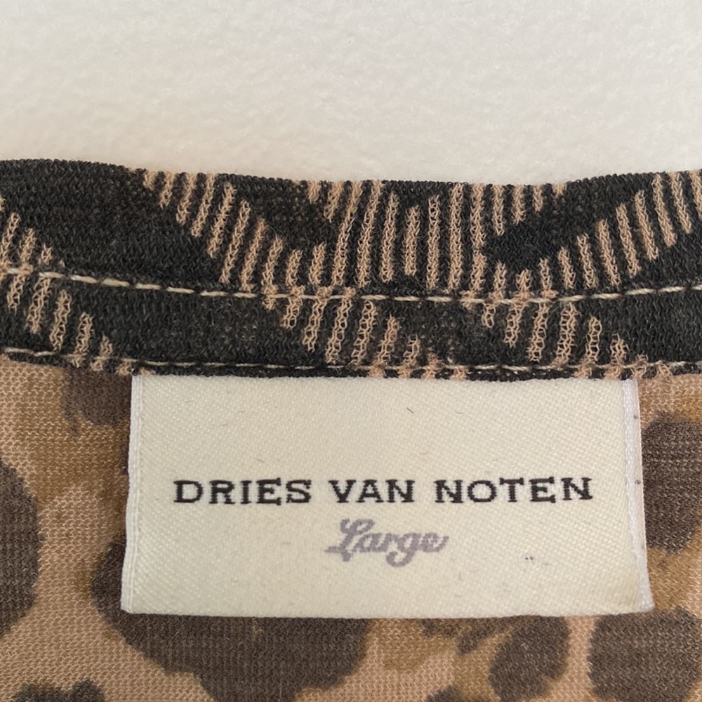 Dries Van Noten size Large sheer print T-shirt - Picture 2 of 5